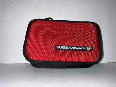 Game Boy Advance SP Zip Up Case RED Carrying Travel Storage Bag