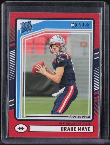 2024 Panini Donruss Press Proof Red #379 Drake Maye RC Rookie