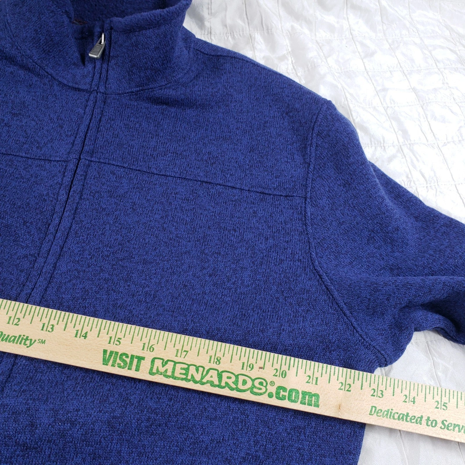 NEW G.H. Bass & Co. Full Zip Fleece Jacket Heather Blue Mens SIZE LARGE NWT $110 - product detail image 13