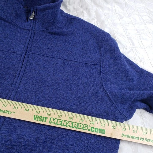 NEW G.H. Bass & Co. Full Zip Fleece Jacket Heather Blue Mens SIZE LARGE NWT $110 image 13