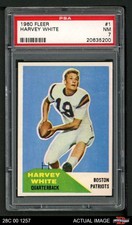 1960 Fleer #1 Harvey White Patriots RC PSA 7 - NM