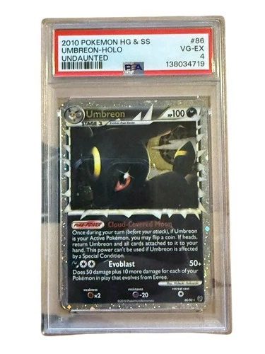 Pokemon 2010 HG&SS Umbreon Prime Undaunted Excellent - PSA 4