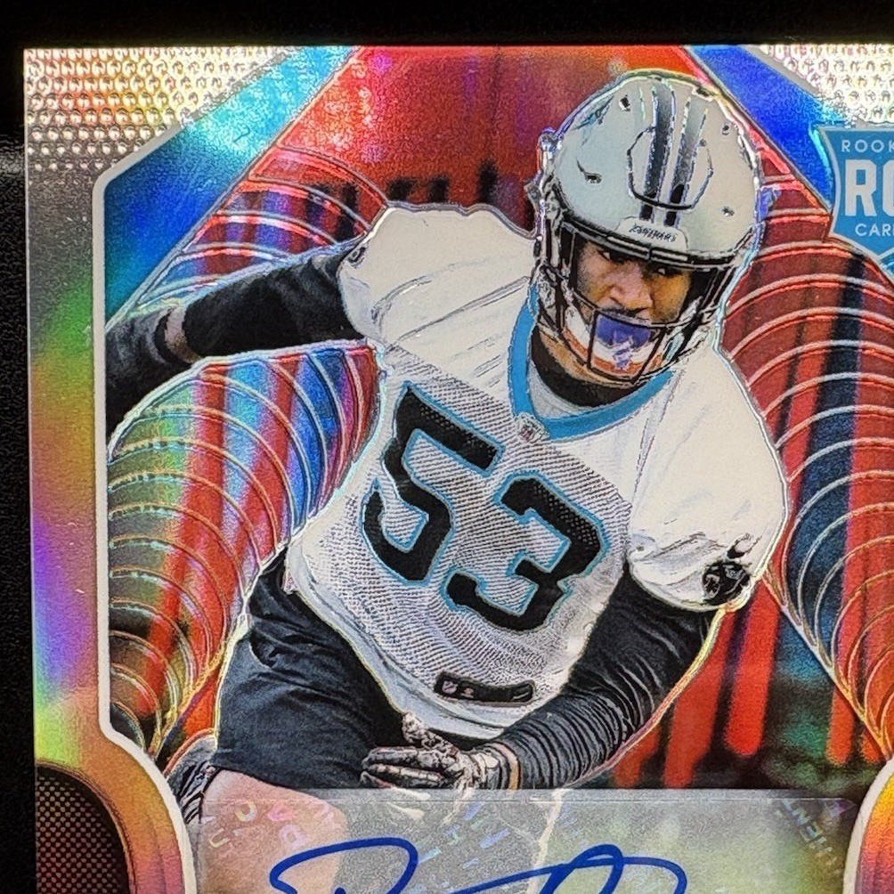 Brian Burns Panini Prizm #318 Autograph