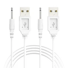 Bicmice USB DC Charging Cable 2.5mm Charger Cord 2.7Ft Replacement White 