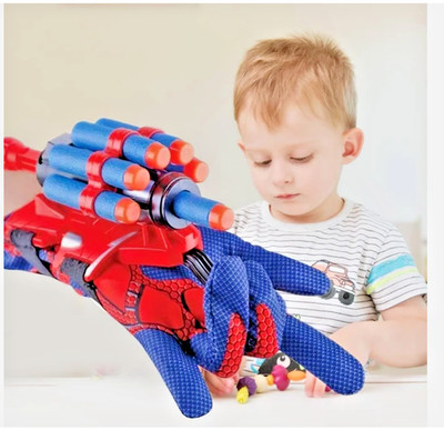 Spider Gloves Man Web Shooter Toy Spider Kids Plastic Cosplay Launcher Glove