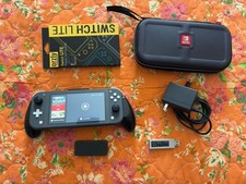 Nintendo Switch Lite Bundle, w/ 128gb SD Card, Holder, Case, controller adapter