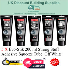 5 X Evo-Stik 200 ml Strong Stuff Adhesive Squeeze Tube  Off White