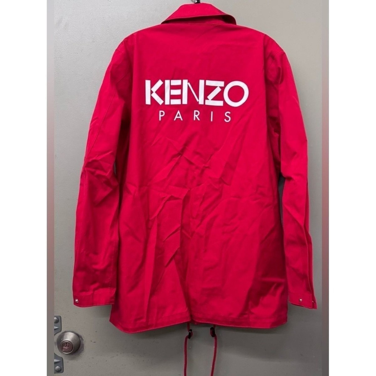 KENZO Paris Red Back Alphabet Logo Lapel Jacket Mens Size Small Designer