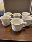 6 Pfaltzgraff Tea Rose Coffee Mugs Cups EUC