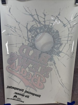 BAD NEWS BEARS 12X19 Movie Window Cling Baseball Going Through Glass READ