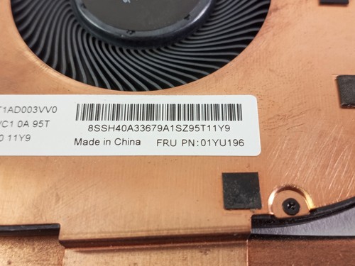 Lenovo 01YU196 5-Pin Copper CPU Fan with Heatsink For ThinkPad P53s - Afbeelding 4 van 4
