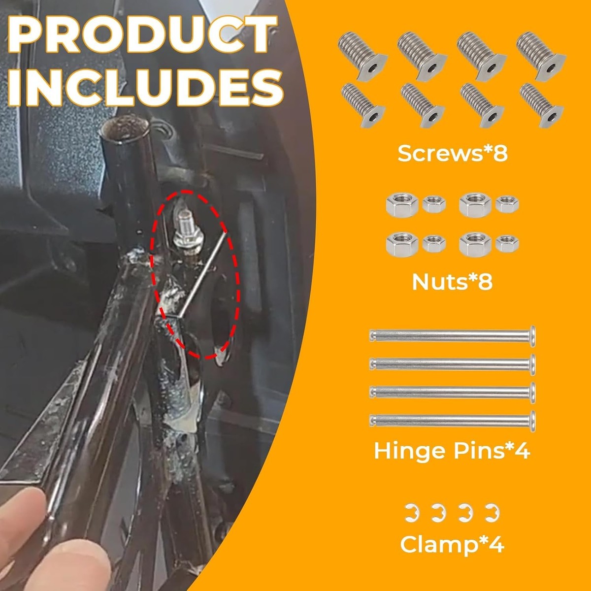 Upgraded Door Hinge Bushing Kit For Kawasaki Teryx KRX 1000 2020
