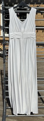 Women's White BIBA Deep V Neckline Maxi Dress, Size 10, in excellent  condition | eBay UK
