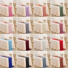 TtS 90 x 400cm Cheesecloth Table Runner Sage Table Set Wedding Decoration