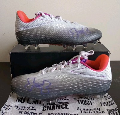 Under Armour Blur Smoke MC Lacrosse Cleats Women's Size 7 Grey 3025123-100