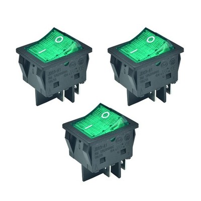 3Pcs 4Pin 30A 125V/250V T85/55 1E4 Large   Rocker Power Switches for Inver *qq