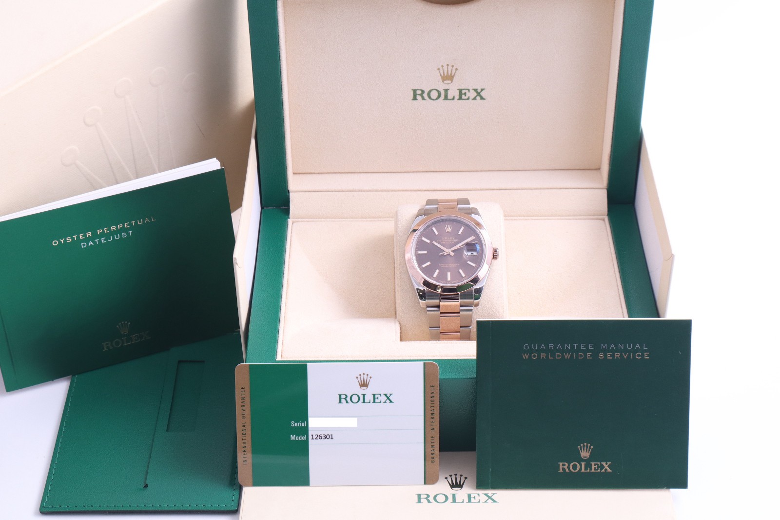 Rolex Datejust II Steel & 18 ct Rose Gold Chocolate Oyster 41mm Men's Watch image 2