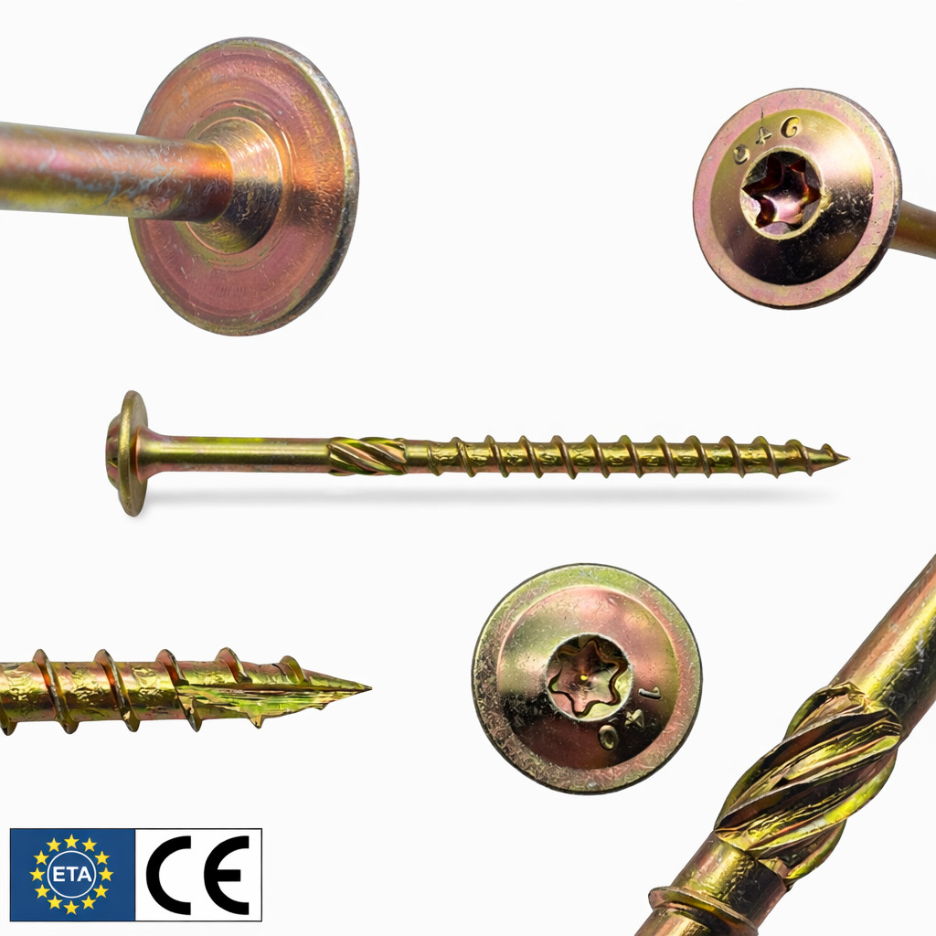 Tellerkopfschrauben Holzbauschrauben Tellerkopf Torx  Holz Schrauben  Bit Gratis 3