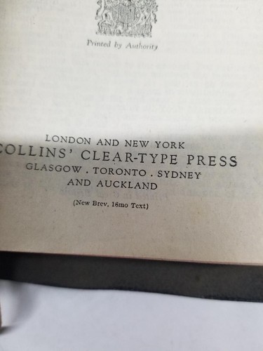 1943 "Holy Bible with Helps" KJV Red Letter Edition Great Britain Collins - Foto 8 di 12