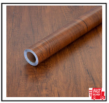 Brown Wood Grain Contact Paper Peel Stick Self Adhesive Wallpaper Vinyl Wrap New