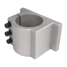 80MM Spindle Motor Clamp Mount Bracket, Cast Aluminum, CNC Milling, Fixture