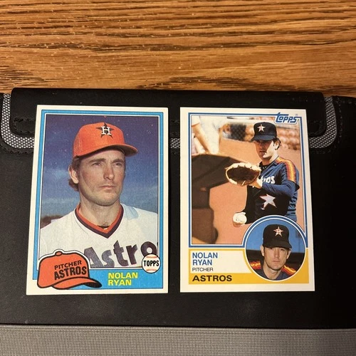 1981 and 1983 Topps Nolan Ryan (2) card lot - NM Condition