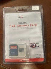 SanDisk 2 GB Memory Card  Full Size SD Adapter Verizon Wireless 2 in 1