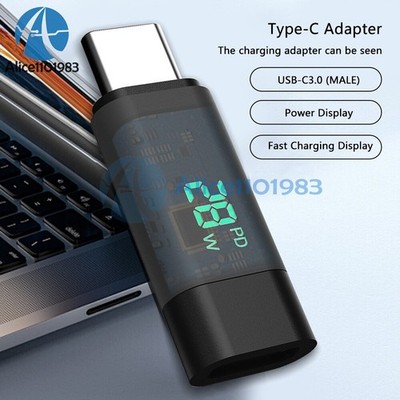 99W Power Digital Display Type C to Type C Adapter Fast Charging Power Detect *t