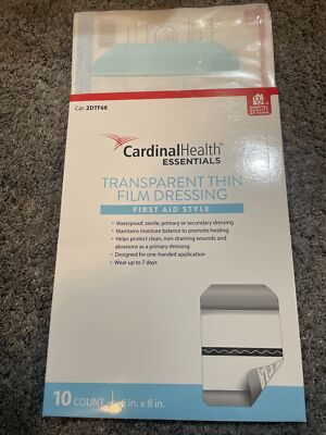 Lot Of 7 Cardinal Health TRANSPARENT THIN FILM DRESSING 7 COUNT 6  x 8 