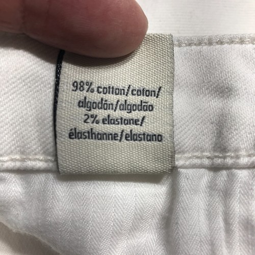 Calvin Klein Jeans Skirt W29 White Denim Raw Hem Straight 19" Casual Day Out - Picture 9 of 17