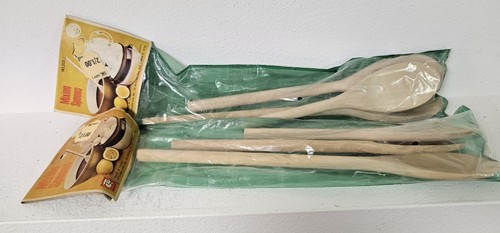 Kitchen King Inc Wooden Mixing Spoons 1974 Amazing Package Graffics NOS Rare - Picture 5 of 6