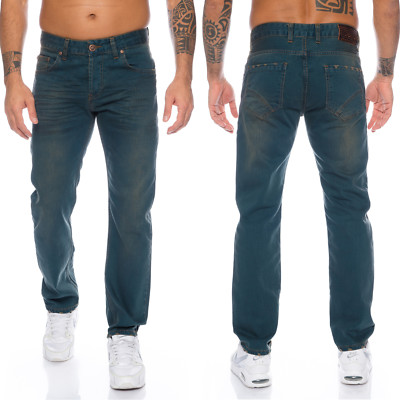 Lorenzo Loren Herren Jeans Hose Dirty-Wash Herrenjeans Denim Used-Look LL-325