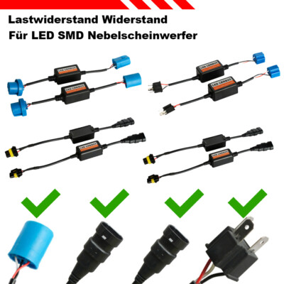 2x LED Headlight Canbus Decoder Error Anti Flicker Resistor For 9004 9005 H8 H4