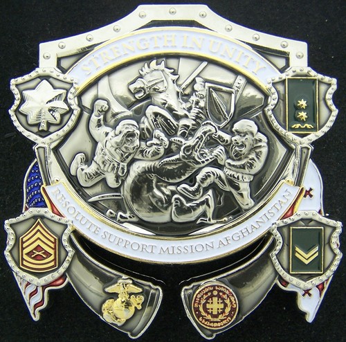Georgian Army 22nd Light Infantry Battalion Joint USMC Rotation 4 Challenge Coin - Picture 2 of 2