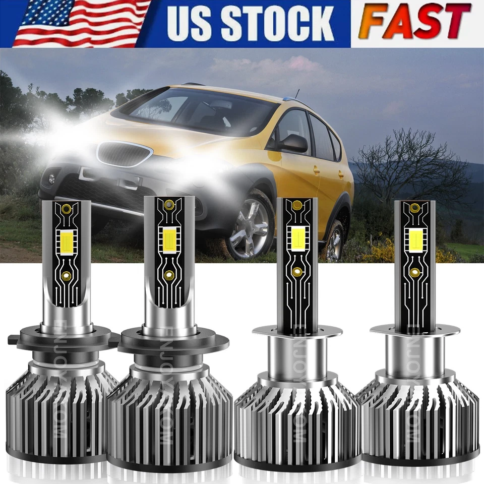 Combo de faros LED de haz alto bajo 6500K para Seat Altea XL 2010-2011 H1+H7 Foto 2 de 4