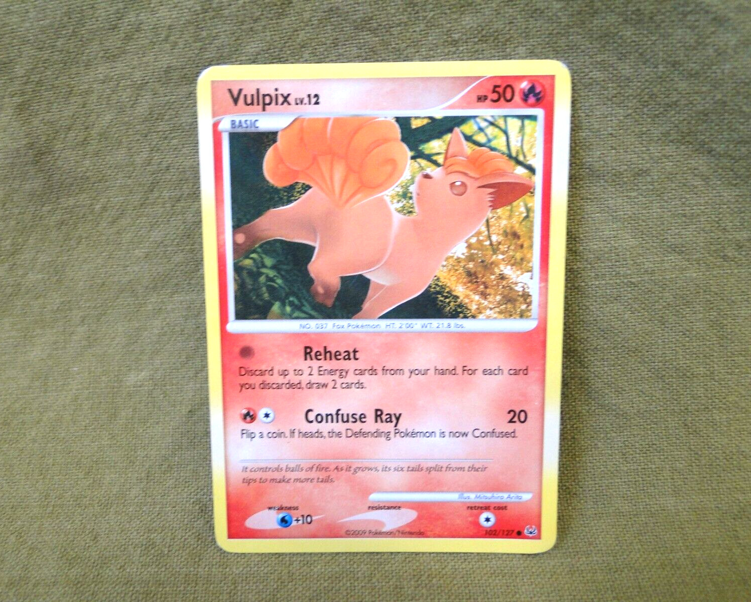 Pokemon Trading Card - Platinum: Vulpix LV.12 102/127