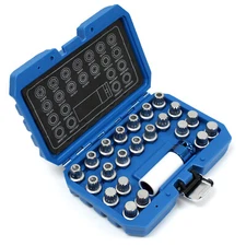 23pc Ribe Multi Spline Wheel Locking Key Set for Lug Nut Stud Removal  VAG VW