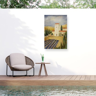 Pablo Esteban 'Tuscan Farm 1' Outdoor Canvas 16x24