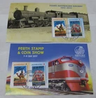 2017 Australia Perth Stamp & Coins Show + Regular  Trans-Australian Railway mini