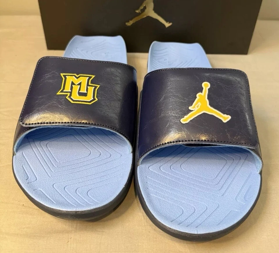 Diapositivas Hombre Talla 15-Air Jordan Hydro 7 V2 Marquette Edición Jugador Foto 2 de 4