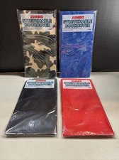 4 Red, Black, Blue, & Camo Book Covers Stretchable Fabric School  10.5” X 11.5”