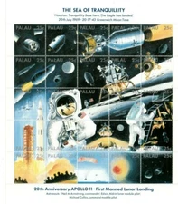 Palau 1989 - Apollo XI Moon - Sheet of 25 Stamps - Scott #218 - MNH