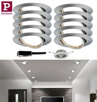 Paulmann Ebl Led Base Rund 10Er Set GU10 Flach Eisen GebüRstet Ohne Leuchtmittel