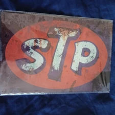 8"X12" Metal Sign Man Cave Garage Bar Gas Station Retro Looking Red STP