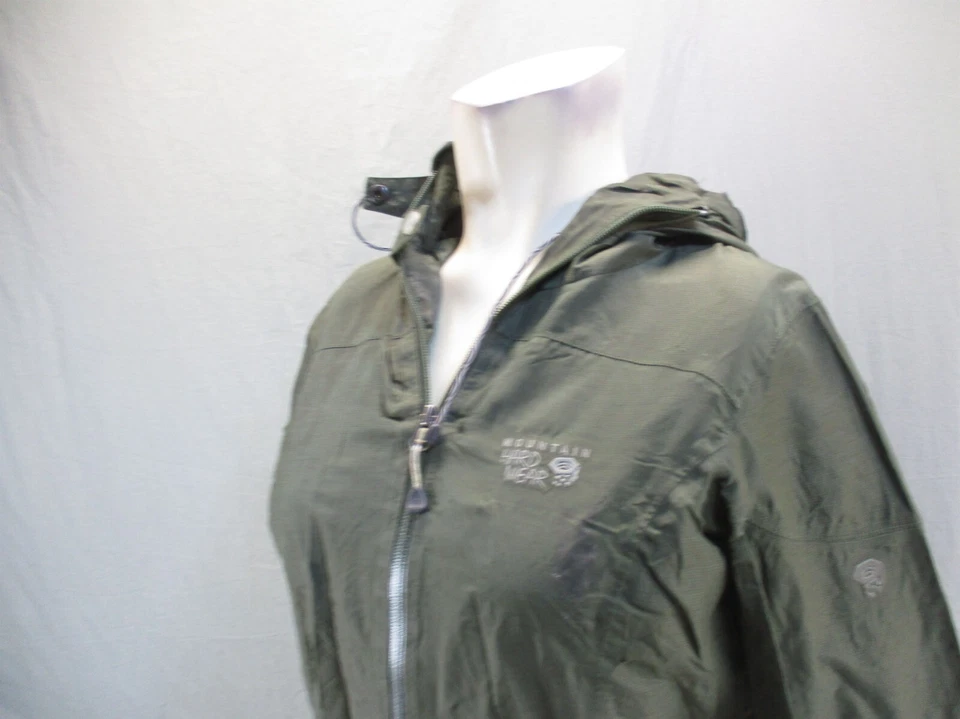 MOUNTAIN HARDWEAR Size S Womens 100% Nylon Full Zip Stand Collar Rain Jacket 667 - Image 4 of 4