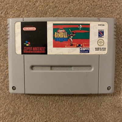 ESPN Baseball heute Abend - SNES-Wagen, Super Nintendo. Kostenloses Porto.