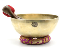 10 inches golden dim full moon singing bowls with mallet and cushion- yoga Bowls