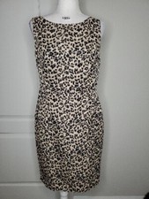 NINE WEST Womens Shift Career Dress Sleeveless Leopard Animal Print Size US 8 