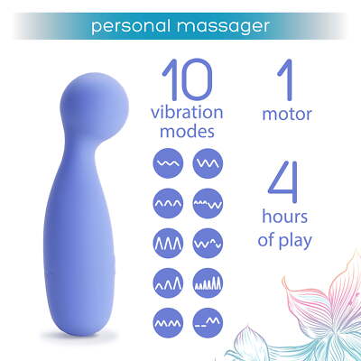 plusOne Vibrating Personal Soft Touch Massager 10 Vibration Settings,  Waterproof | eBay