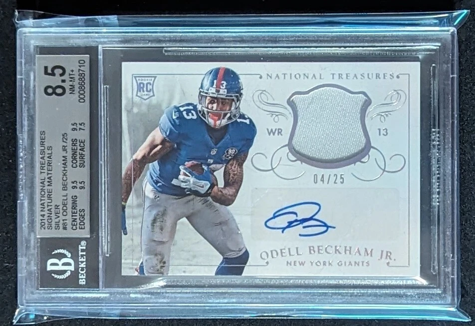 Odell Beckham Jr. Panini National Treasures Materials #MOBJ Silver